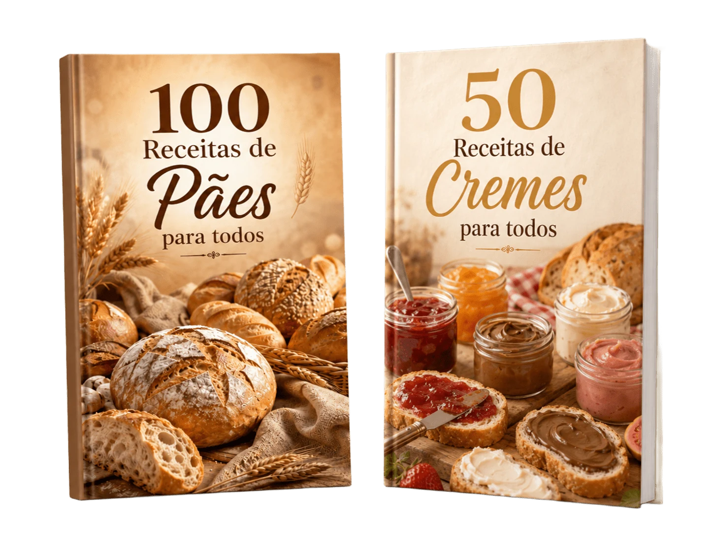 100 Receitas de Pães + 50 Receitas de Cremes